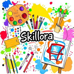 A lively and colorful cover page titled 'Skillora'