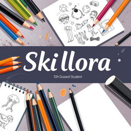 A dynamic and modern cover page titled 'Skillora'