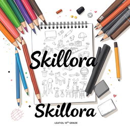 A dynamic and modern cover page titled 'Skillora'