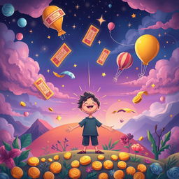 A dreamlike illustration inspired by the theme of 'Lottery Dreams