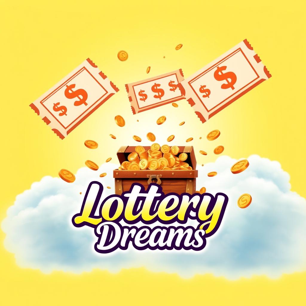 A creative cover page design for a theme titled 'Lottery Dreams