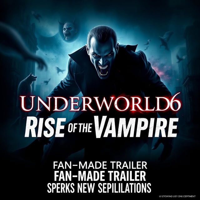 An electrifying promotional poster for the 'Underworld 6 Trailer (2024) - Rise of the Vampire'