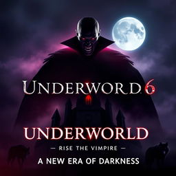 A striking promotional poster for 'Underworld 6 Trailer (2024) - Rise of the Vampire'