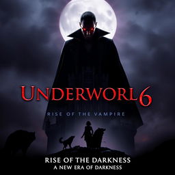 A striking promotional poster for 'Underworld 6 Trailer (2024) - Rise of the Vampire'
