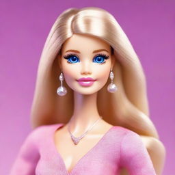 This is a high-quality digital art image of a Barbie doll