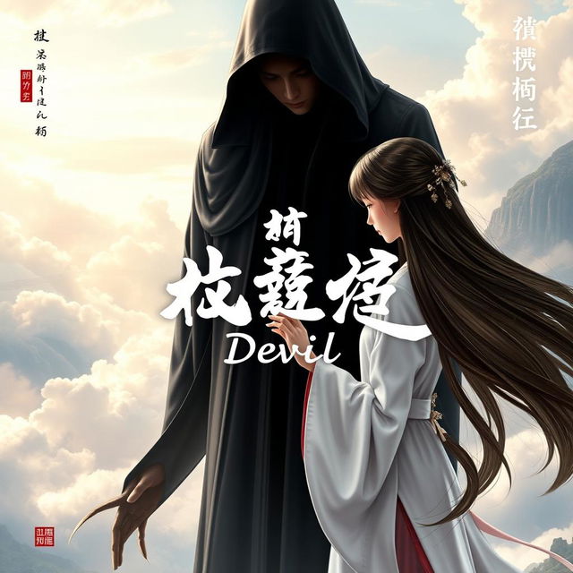 A striking book cover featuring the title 'My Heavenly Devil' prominently displayed in the center, written in beautiful, flowing calligraphy