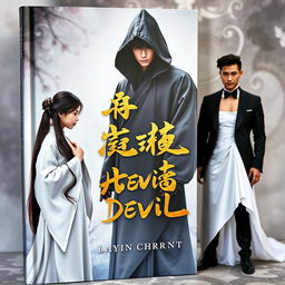 A captivating book cover featuring the title 'My Heavenly Devil' elegantly written in the center in stunning golden calligraphy