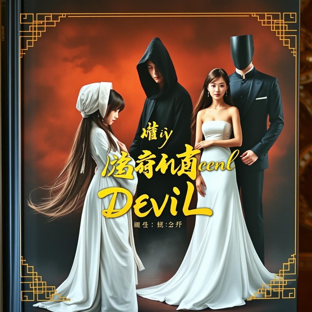 A captivating book cover featuring the title 'My Heavenly Devil' elegantly written in the center in stunning golden calligraphy