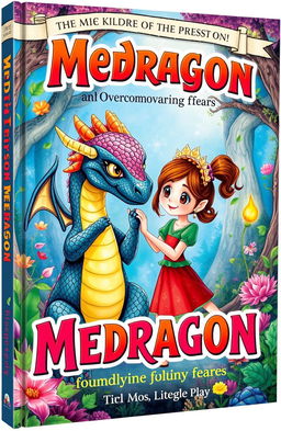 A whimsical book cover illustrating a magical atmosphere of friendship and overcoming fears