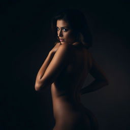 A sensual portrait of a confident woman exuding allure and strength
