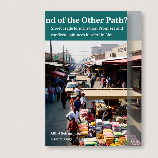 An academic non-fiction book cover for 'At the End of the Other Path? Street Trade Formalization Promises and Consequences in Lima' by Lissette Aliaga Linares, published by University Press