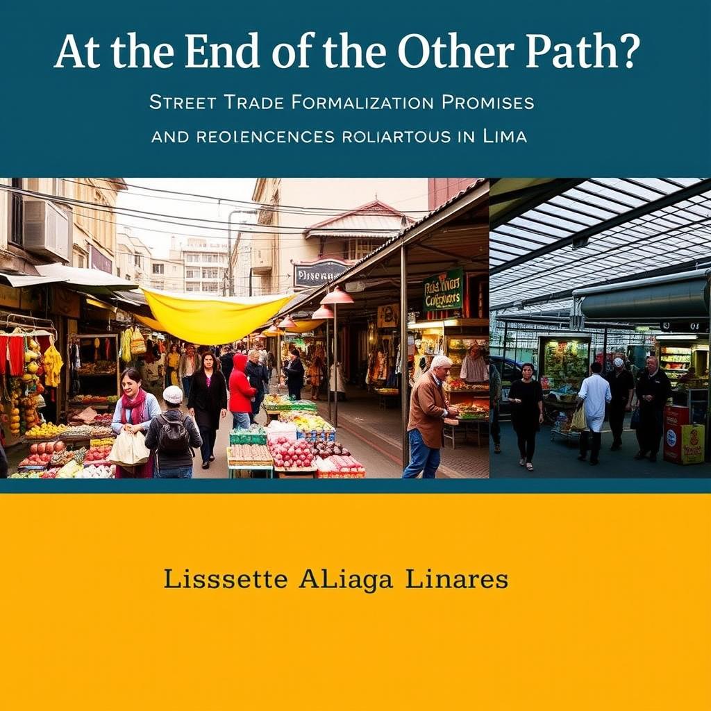 An academic non-fiction book cover for 'At the End of the Other Path? Street Trade Formalization Promises and Consequences in Lima' by Lissette Aliaga Linares, published by University Press