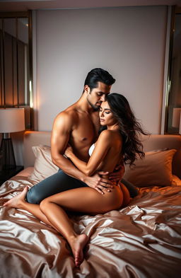 A passionate and seductive scene inspired by the title 'Devour Me, Daddy' by Margaux A