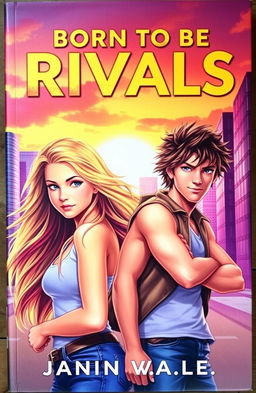 A dynamic and vibrant book cover featuring a teenage girl with sun-kissed skin and long, flowing golden hair, representing the daughter of Apollo