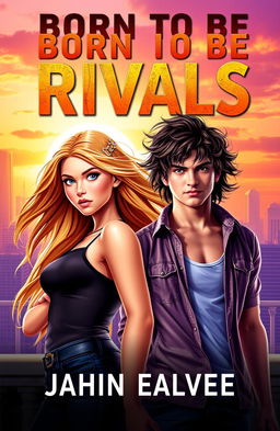 A dynamic and vibrant book cover featuring a teenage girl with sun-kissed skin and long, flowing golden hair, representing the daughter of Apollo