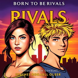 A captivating book cover featuring the title 'Born to be Rivals' in bold, eye-catching lettering at the top