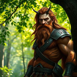 A fantasy character of an older male centaur inspired by ancient Greek mythology