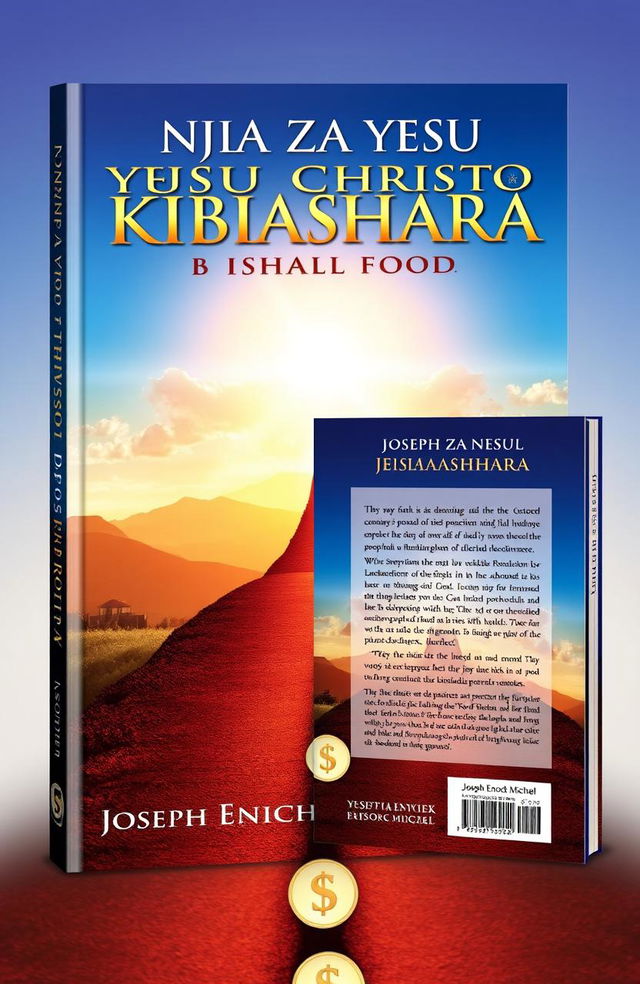 A stunning book cover design for 'NJIA ZA YESU KRISTO KIBIASHARA' by Joseph Enock Michael