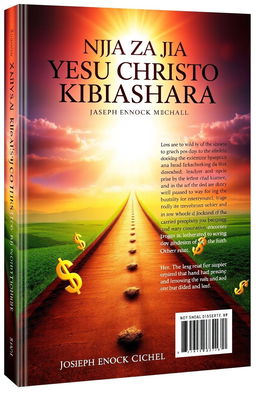 A stunning book cover design for 'NJIA ZA YESU KRISTO KIBIASHARA' by Joseph Enock Michael