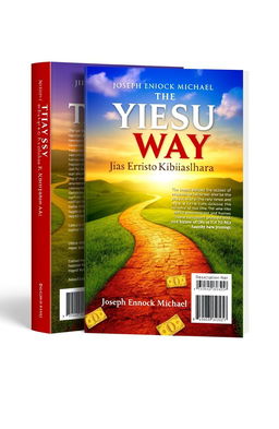 A stunning book cover design for 'NJIA ZA YESU KRISTO KIBIASHARA' by Joseph Enock Michael