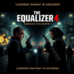 A movie poster concept for 'The Equalizer 4 (2025)'