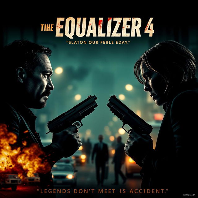 A movie poster concept for 'The Equalizer 4 (2025)'