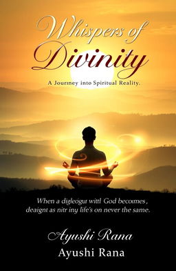 A beautiful book cover for 'Whispers of Divinity: A Journey into Spiritual Reality'