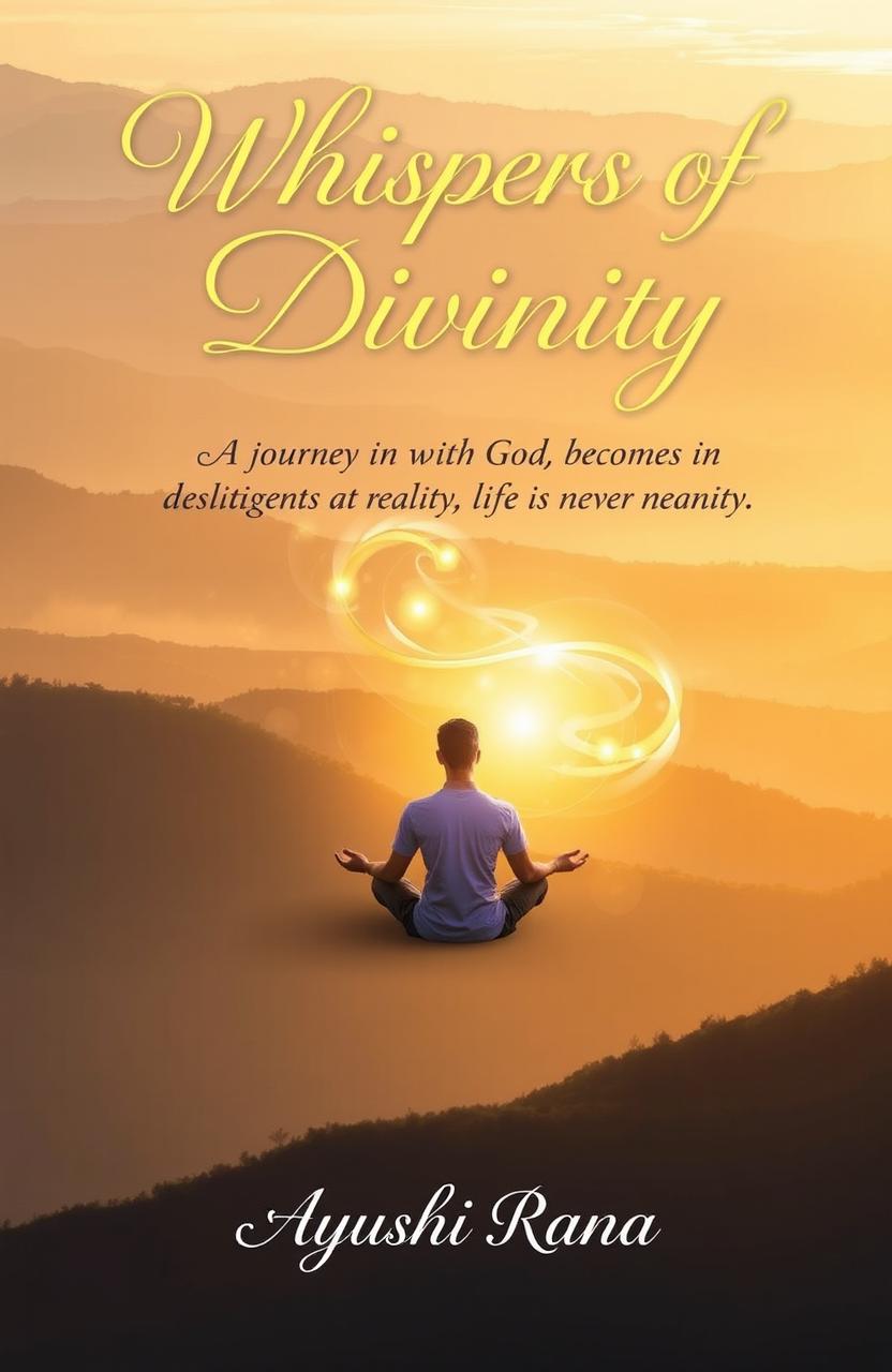 A beautiful book cover for 'Whispers of Divinity: A Journey into Spiritual Reality'