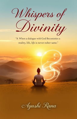 A beautiful book cover for 'Whispers of Divinity: A Journey into Spiritual Reality'