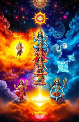 A visually stunning representation of the Cosmic Yugas, illustrating the Cycle of Four Yugas as described by Akshat Kumar