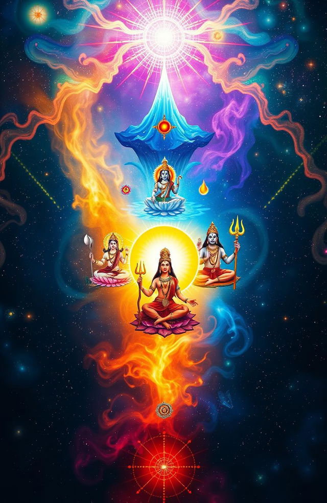 A visually stunning representation of the Cosmic Yugas, illustrating the Cycle of Four Yugas as described by Akshat Kumar