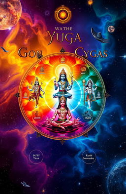 A visually stunning representation of the Cosmic Yugas, illustrating the Cycle of Four Yugas as described by Akshat Kumar