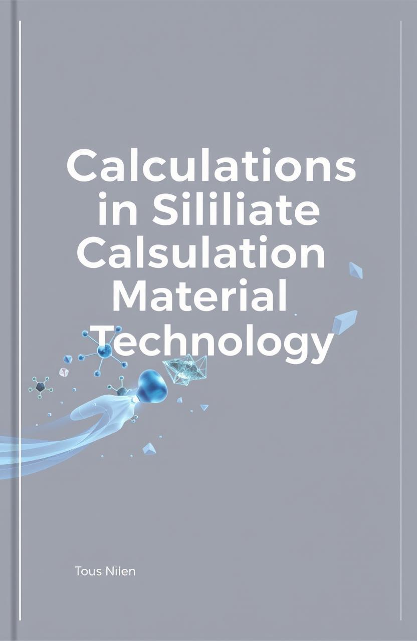 A book cover design for the topic "Calculations in Silicate Materials Technology"