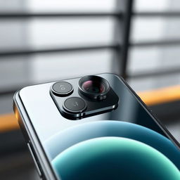 A smartphone design featuring the Samsung S24 Ultra cameras with a sleek black plating finish
