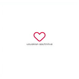 A minimalist logo design for a dating website featuring a heart symbol