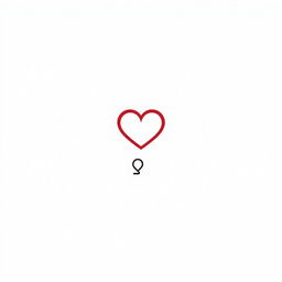 A minimalist logo design for a dating website featuring a heart symbol