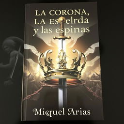 A captivating book cover featuring a majestic crown at the center, with a gleaming sword piercing through it