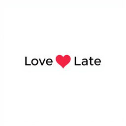 A minimalist logo design for a dating website featuring a heart symbol