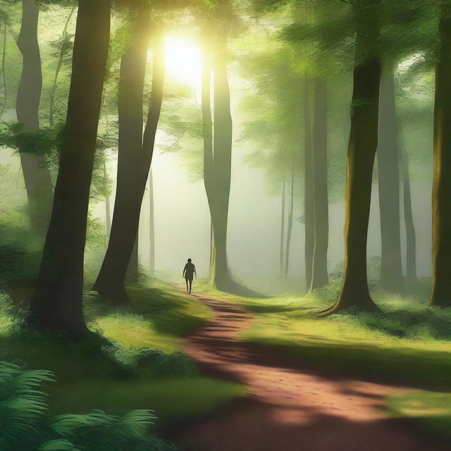 A high-quality digital art image depicting a day out in the wilderness