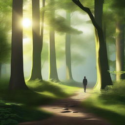 A high-quality digital art image depicting a day out in the wilderness