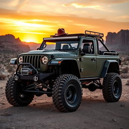 A rugged, modern off-road vehicle inspired by the iconic John Wayne style, featuring a robust and muscular design