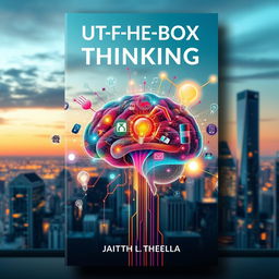A captivating book cover that visually represents out-of-the-box thinking in the digital age