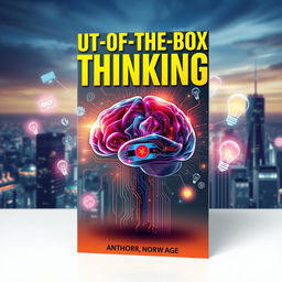 A captivating book cover that visually represents out-of-the-box thinking in the digital age