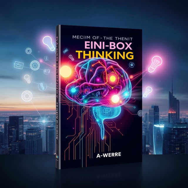 A captivating book cover that visually represents out-of-the-box thinking in the digital age