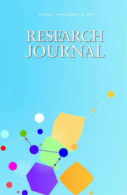 A visually captivating cover design for a research journal, featuring a modern and professional layout