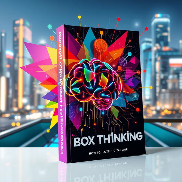 A visually captivating book cover that illustrates out-of-the-box thinking in the digital age