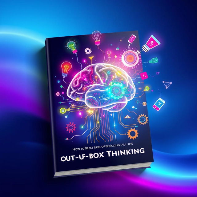 A visually stunning book cover depicting out-of-the-box thinking in the digital age