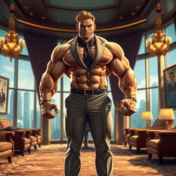 A powerful figure named Cade, embodying strength and wealth