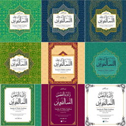 A collection of 20 editable covers for an Islamic research journal, each designed to reflect a unique theme while showcasing traditional Islamic art and modern aesthetics