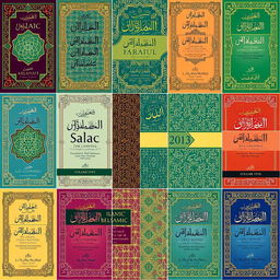 A collection of 20 editable covers for an Islamic research journal, each designed to reflect a unique theme while showcasing traditional Islamic art and modern aesthetics